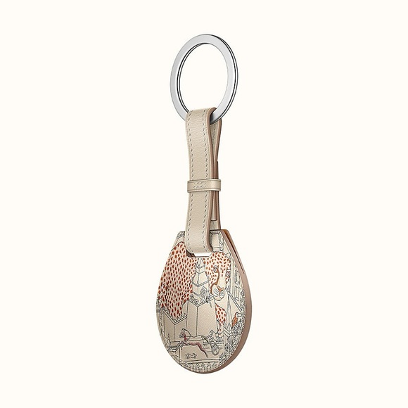 Hermes Other - Hermes Apple Key Ring Beton/Leopard